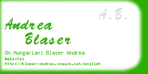 andrea blaser business card